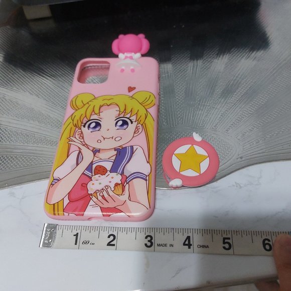 Sailor Moon Phone Case Cover With Phone Grip Super Cute Eating Yummy Dessert - Picture 5 of 15